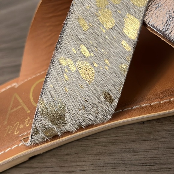 BEACH BY MATISSE LEATHER CRISS CROSS SANDALS 7 - Picture 8 of 12